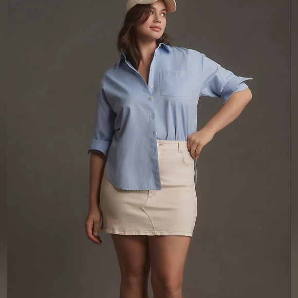 NWT Anthropologie Denim Mini Skirt - Picture 2 of 7